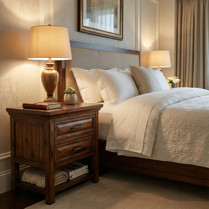 Hunter 29" Mahogany 2 Drawer Nightstand - Chestnut