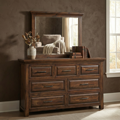 Hunter 64" Mahogany 7 Drawer Dresser - Chestnut