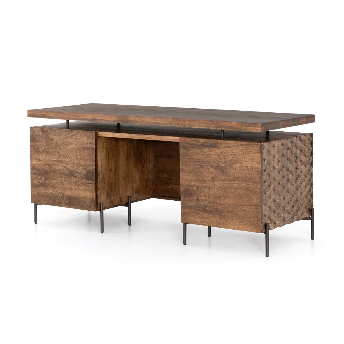 Raymond 71" Desk - Antique Brown