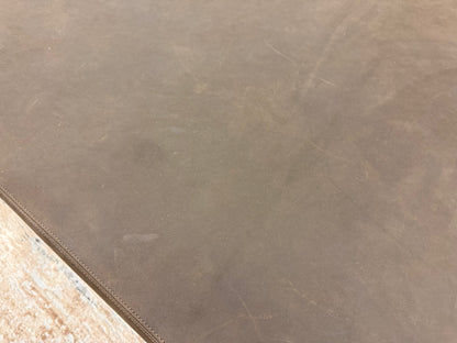 Blair Express Ship 37" Square To Grain Leather Ottoman - Coffee Bean