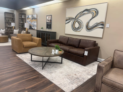 Davidson 91" Top Grain Leather 3 Cushion Sofa - Vachetta Cocoa