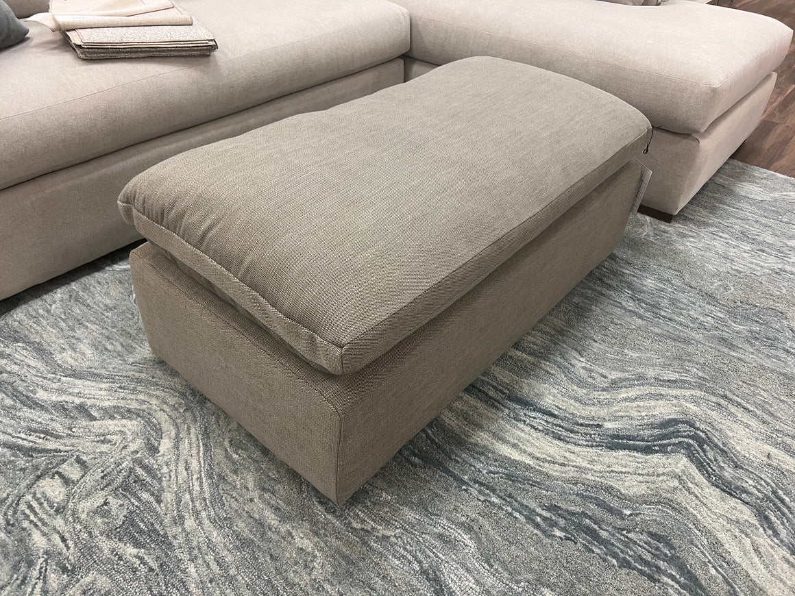 Harlow 48" Express Ship Ottoman - Performance Taupe Pebble