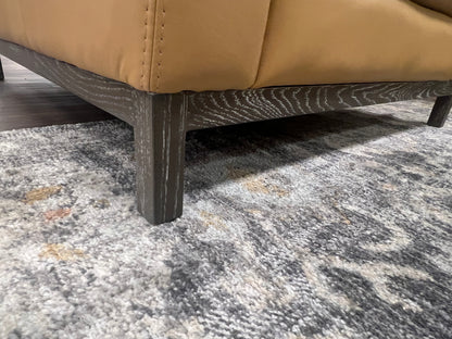 Clarksdale 67" Top Grain Leather 2 Cushion Loveseat - Berkshire Chamois