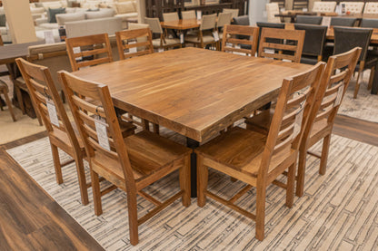 Malcolm 60" Acacia Live Edge Square Dining Table - Natural