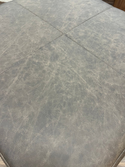 Bodie 36" Square Storage Top Grain Leather Ottoman - Omaha Cigar