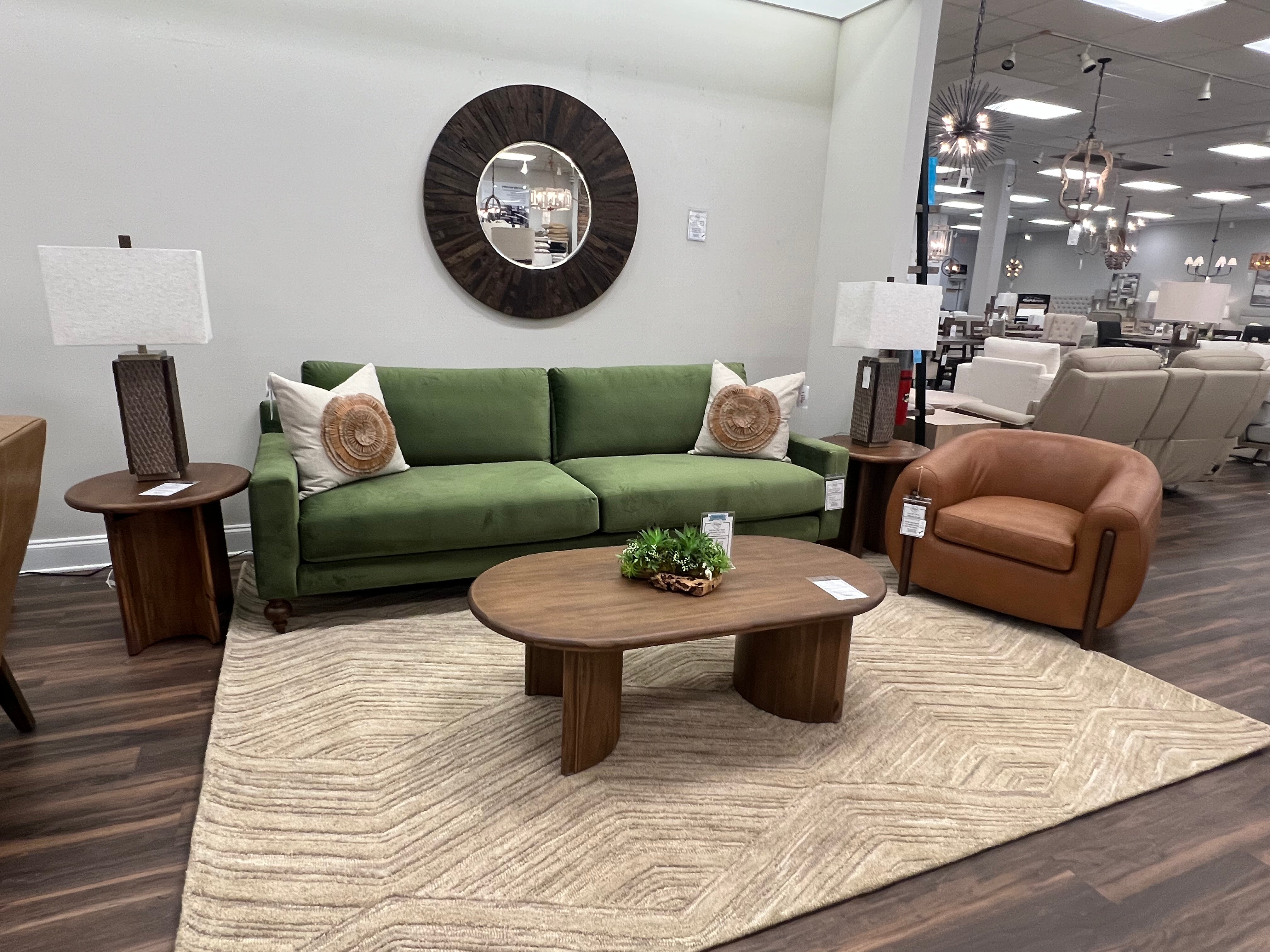 Victoria 99" Express Ship 2 Cushion Turned Leg Sofa - Verde Velvet