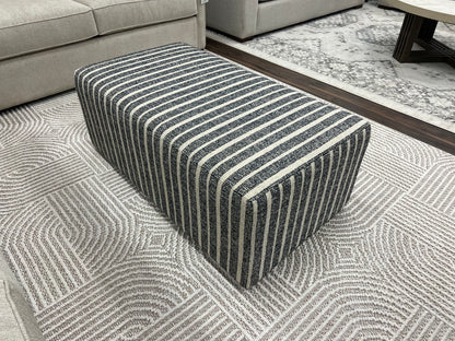 Murphy Express Ship 45" Ottoman - Sahara Black + Beige Stripe