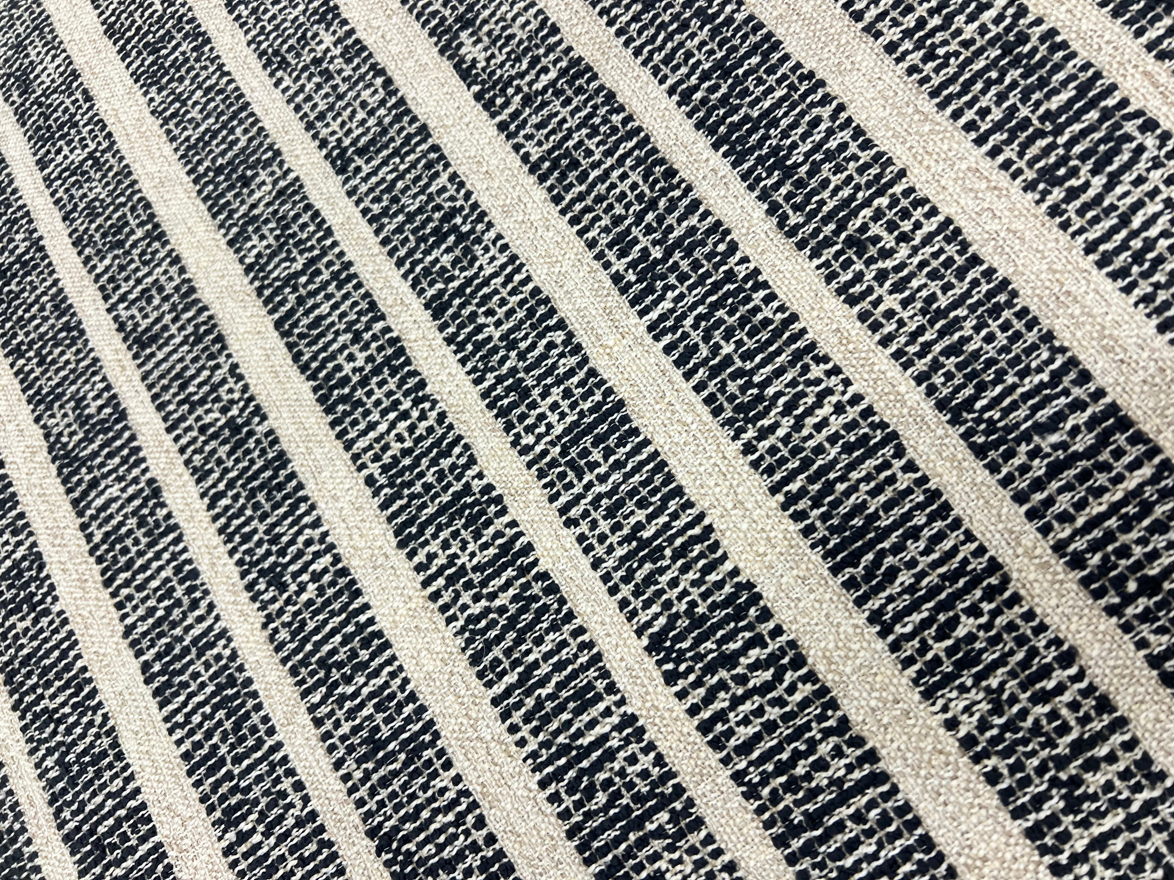 Murphy Express Ship 45" Ottoman - Sahara Black + Beige Stripe