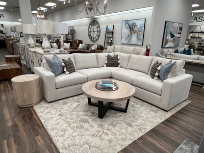 Gretchen Quick Ship 111" x 107" 5 Cushion Wide Track Arm Sectional - Crypton Quicksilver