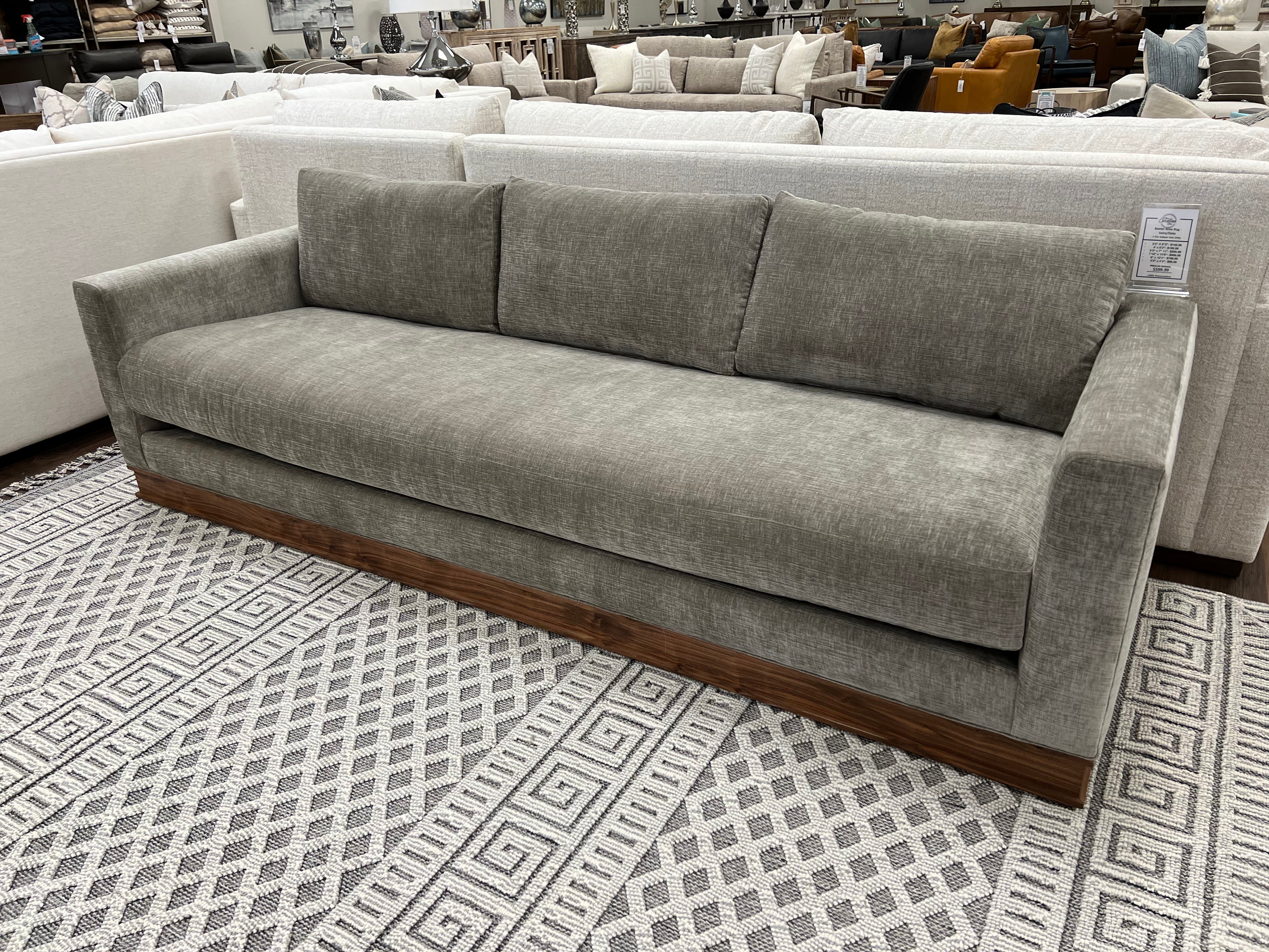 Bradford Express Ship 102" Bench Cushion Sofa - Velvet Taupe