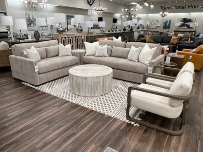 Glenda Express Ship 90" Bench Cushion Sofa - Moonlight