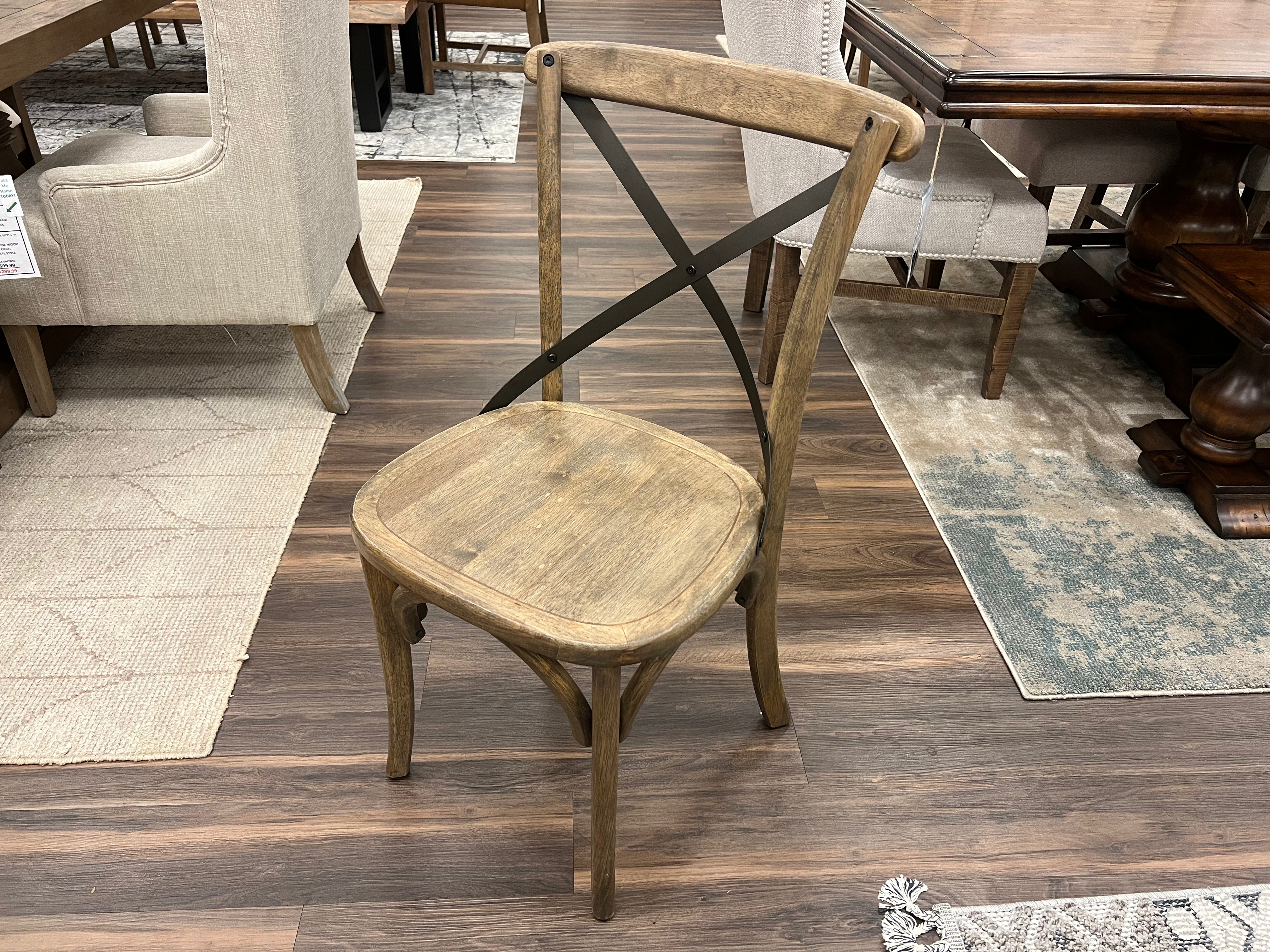 Salem X-Back Dining Chair - Distressed Natural