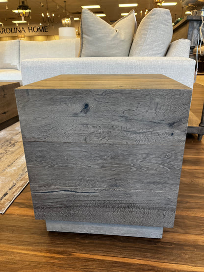 Nathan 20" Oak Plank End Table