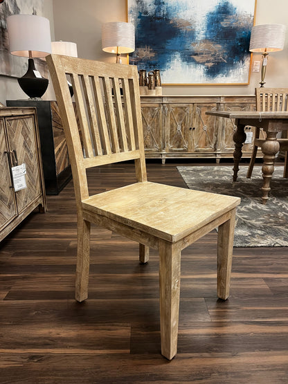 Joshua Slat Back Dining Chair - New White Wash
