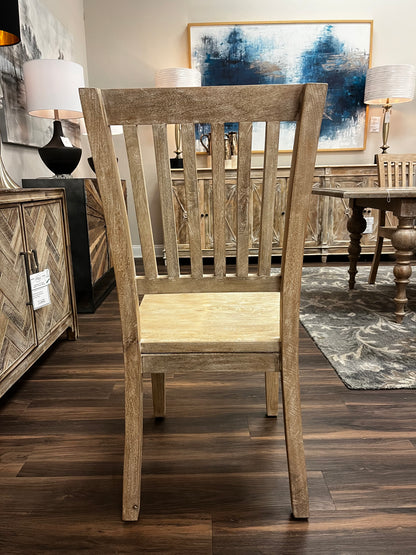 Joshua Slat Back Dining Chair - New White Wash