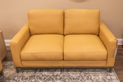 Clarksdale 67" Top Grain Leather 2 Cushion Loveseat - Berkshire Chamois