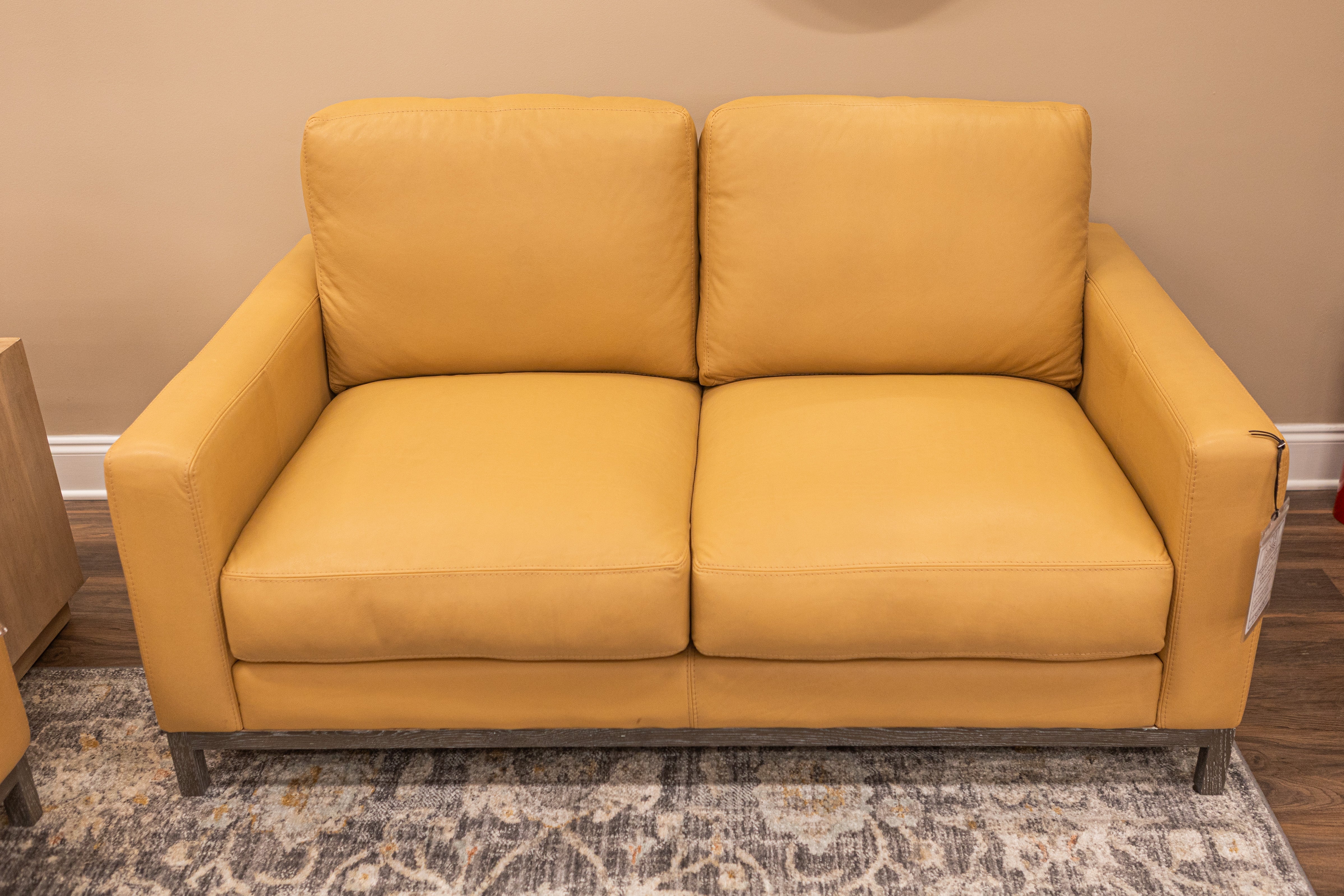 Clarksdale 67" Top Grain Leather 2 Cushion Loveseat - Berkshire Chamois