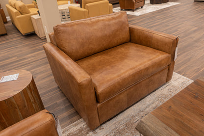 Wyatt 50" Wide Track Arm Oversized Top Grain Leather Chair - Desert Sand