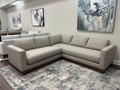 Bradford Express Ship 96" x 94" Bench Cushion Sectional - Textured Taupe