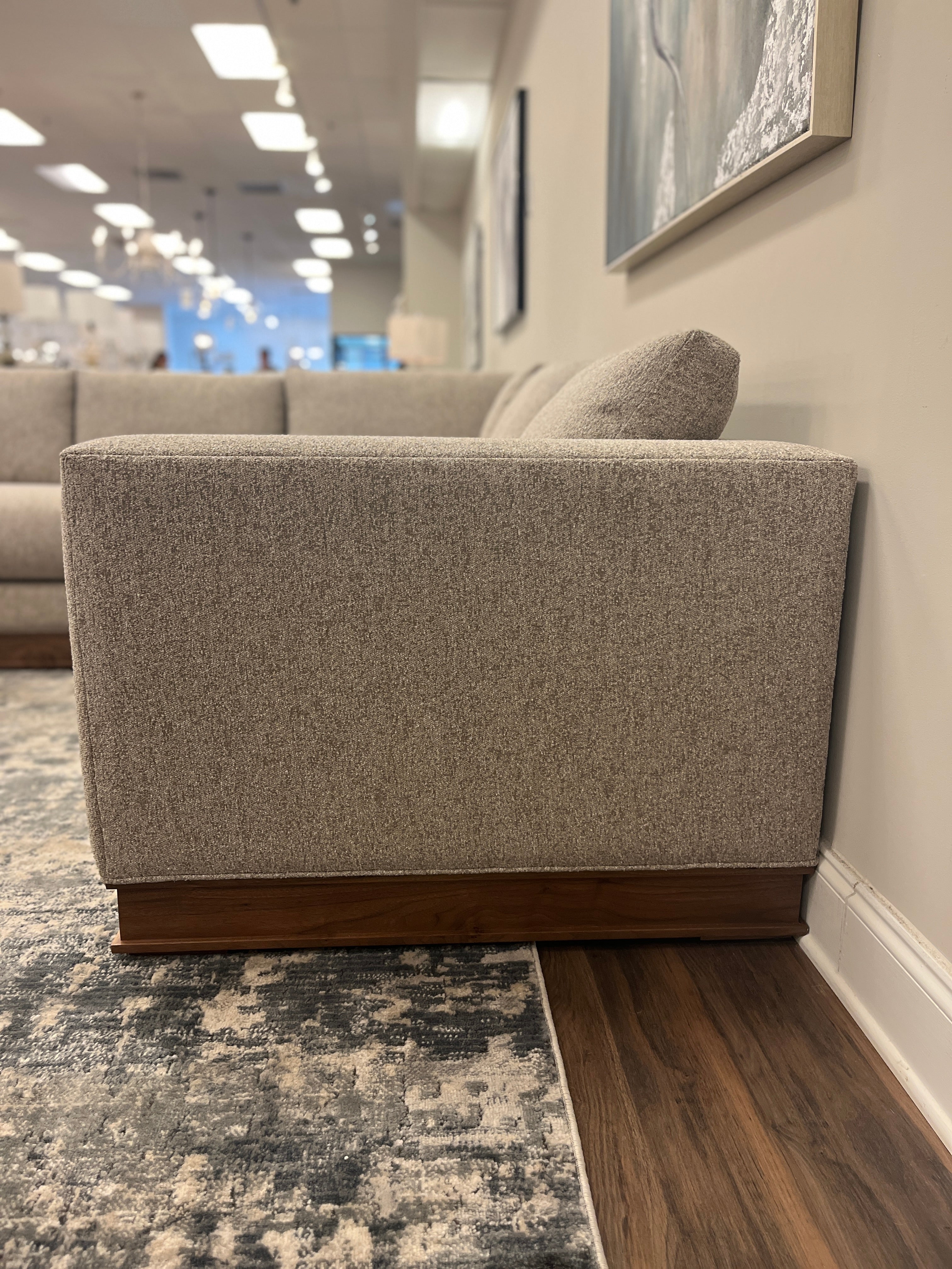 Bradford Express Ship 96" x 94" Bench Cushion Sectional - Textured Taupe