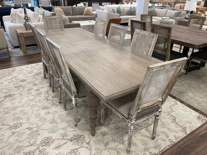 Salem 82" - 102" Extension Dining Table - Coastal Gray