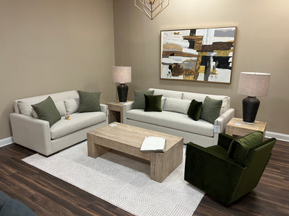 Glenda Quick Ship 90" Bench Cushion Sofa - Crypton Quicksilver