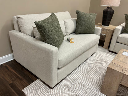 Glenda Quick Ship 64" Bench Seat Loveseat - Crypton Quicksilver