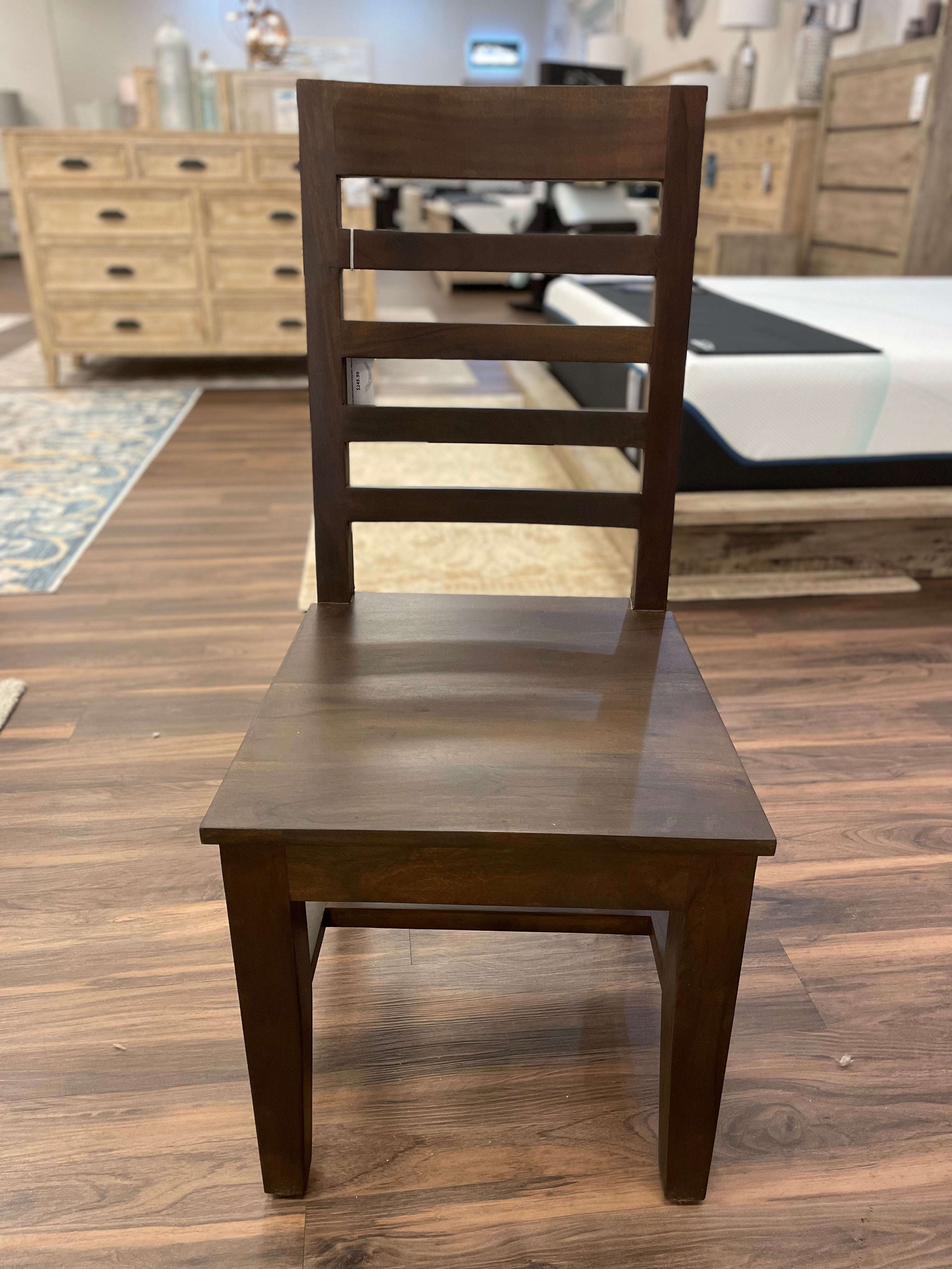 Malcolm Acacia Ladderback Dining Chair - Natural + Black