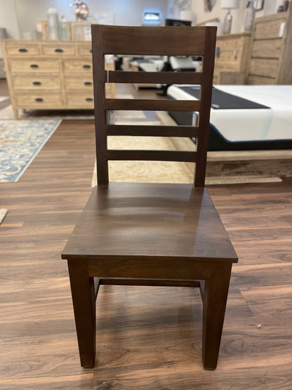 Malcolm Acacia Ladderback Dining Chair - Natural + Black