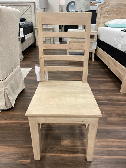 Malcolm Acacia Ladderback Dining Chair - New White Wash