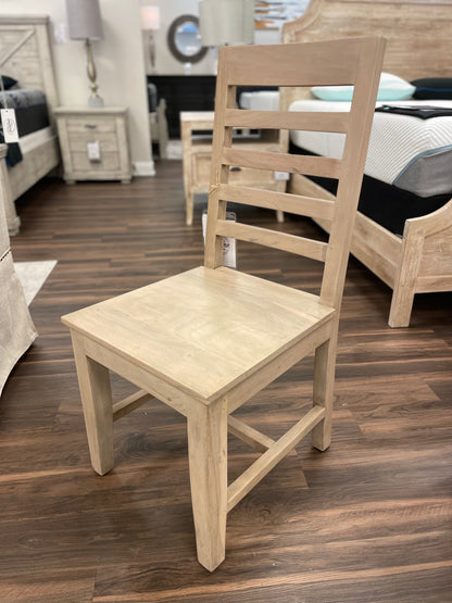 Malcolm Acacia Ladderback Dining Chair - New White Wash