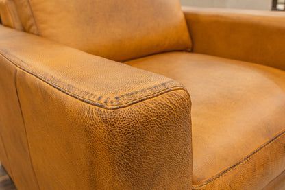 Norton 39" Top Grain Leather Chair - Diva Mustang