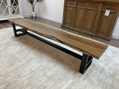 Malcolm Acacia Live Edge Dining Bench - Natural