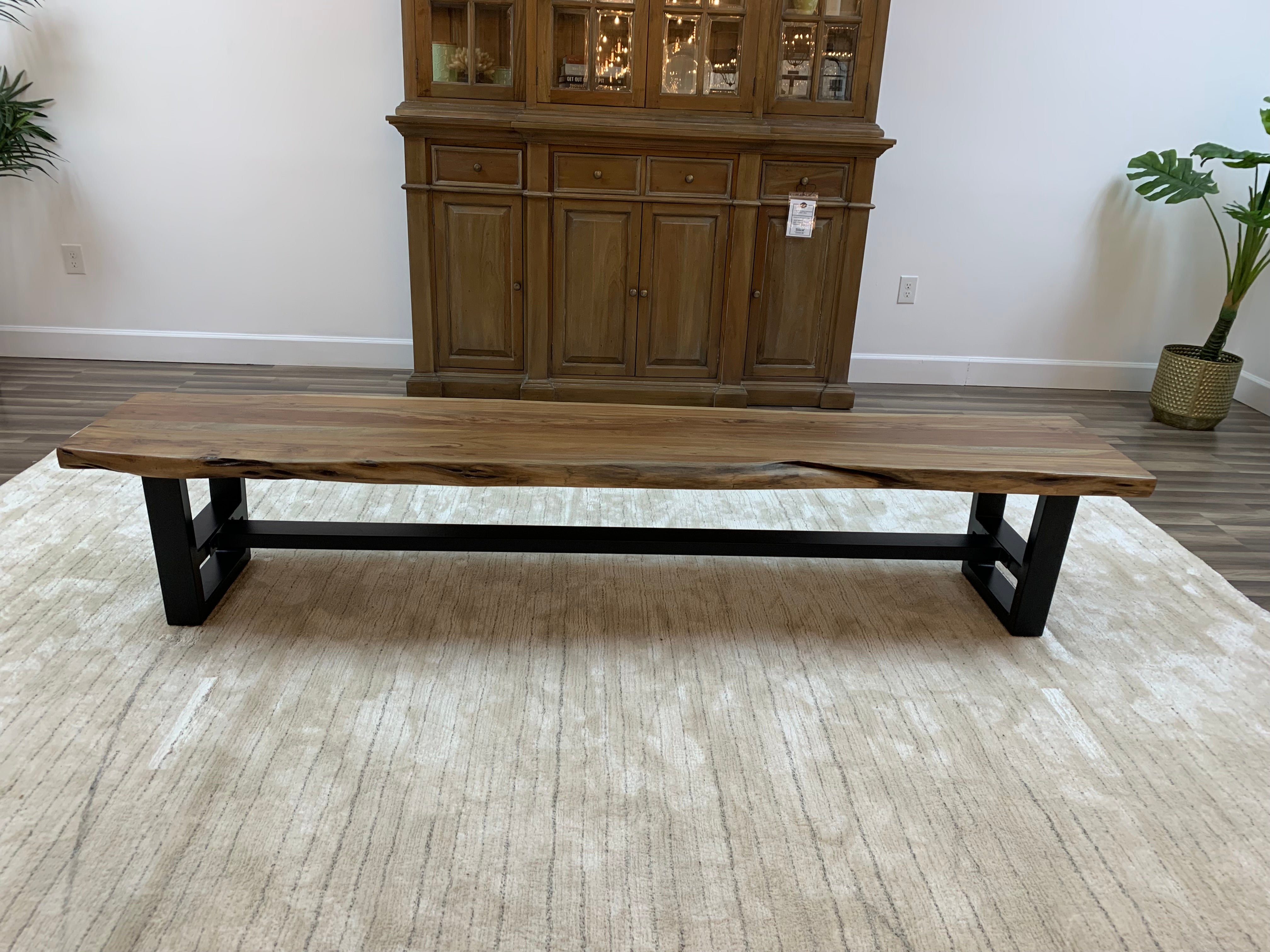 Malcolm Acacia Live Edge Dining Bench - Natural