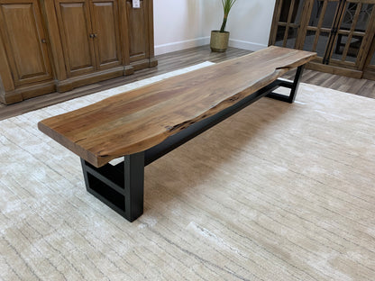 Malcolm Acacia Live Edge Dining Bench - Natural