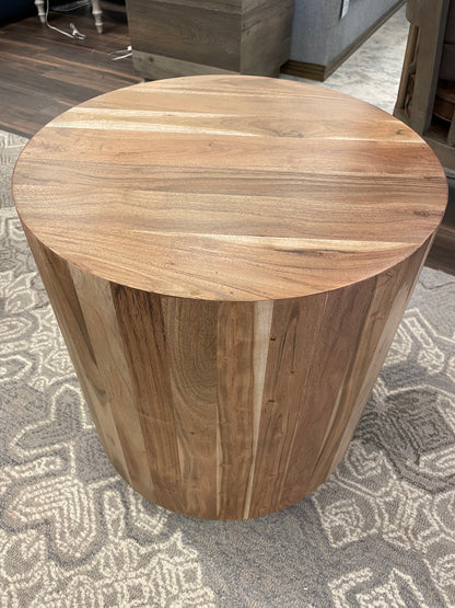 Malcolm Acacia 20" Round End Table - Natural