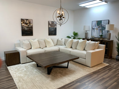 Marlena 127" x 127" 5 Cushion Sectional - Glacier