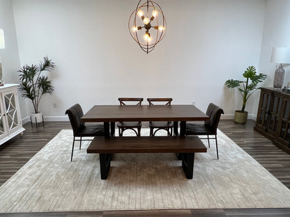 Maxwell Acacia 72" Dining Table - Natural + Smoke