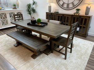 Matthew 84" Trestle Dining Table - Distressed Natural