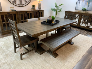 Matthew 84" Trestle Dining Table - Distressed Natural