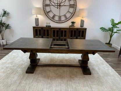 Matthew 84" - 102" Extension Dining Table - Distressed Natural