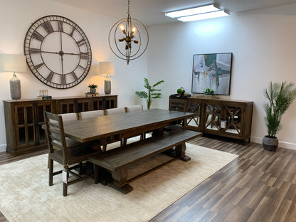 Matthew 84" - 102" Extension Dining Table - Distressed Natural