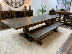 Matthew 96" - 120" Extension Dining Table - Distressed Natural
