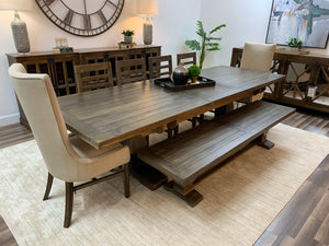 Matthew 96" - 120" Extension Dining Table - Distressed Natural