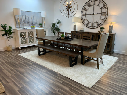 Maxwell Acacia 108" Dining Table - Natural + Smoke