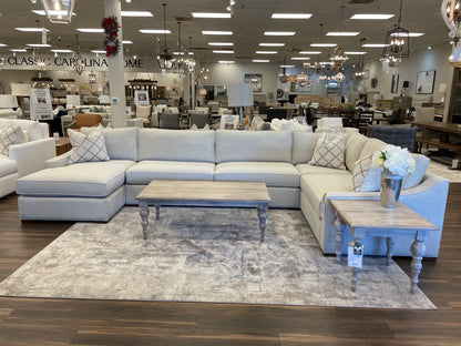 Hannah Express Ship 166" x 91" Sectional w/LAF Chaise - Crypton Quicksilver