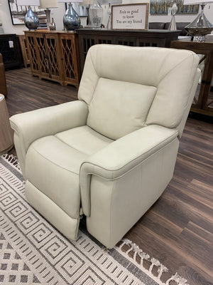 Casey 41" Top Grain Leather Power Motion Reclining Chair - Dove