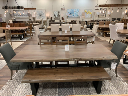 Malcolm Acacia 96" Live Edge Dining Table - Natural + Smoke
