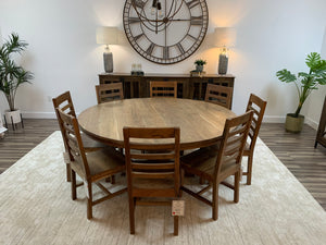 Marcia 72" Acacia Round Dining Table - Natural