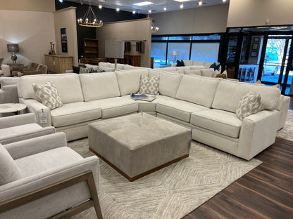 Leah 117" x 117" 5 Cushion Wedge Corner Sectional - Performance Porcelain